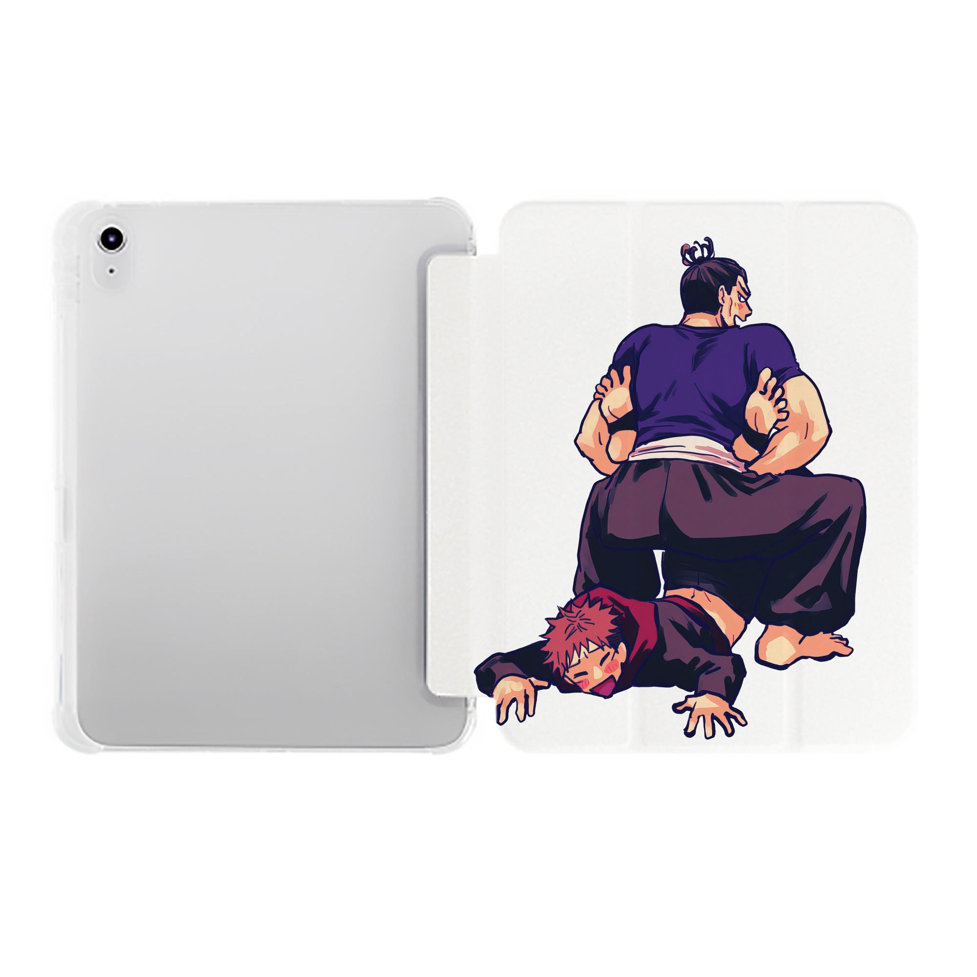 （画像用） 呪術廻戦 Jujutsu Kaisen IPad ケース ペン収納付き 三つ折りスタンド PUレザー×シリコン 対応機種9.5/10.5/10.9インチ